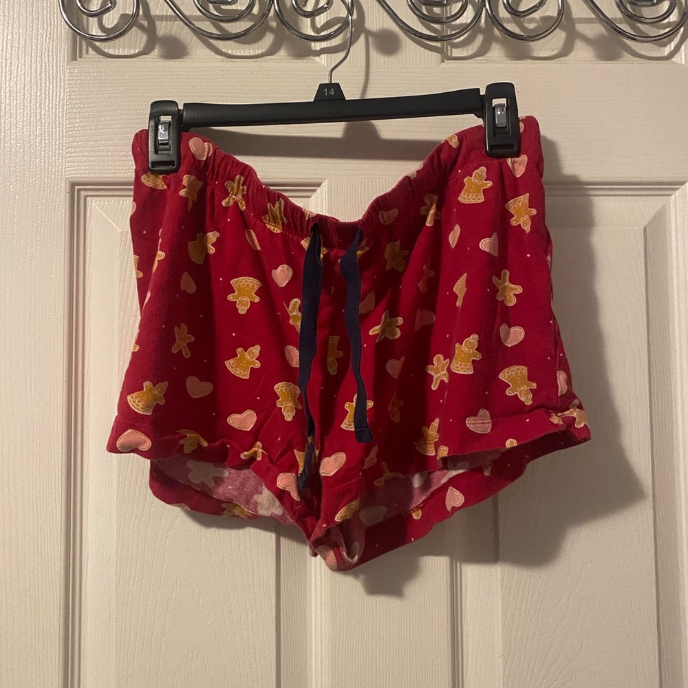 Red Gingerbread-man Pj Shorts